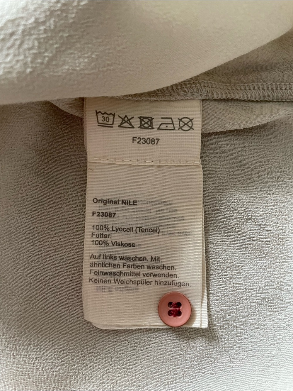Cream Dress Slip w/Adjustable Straps-100% Tencel Lyocell-Minimalist-Eco-Friendly - Picture 5 of 5